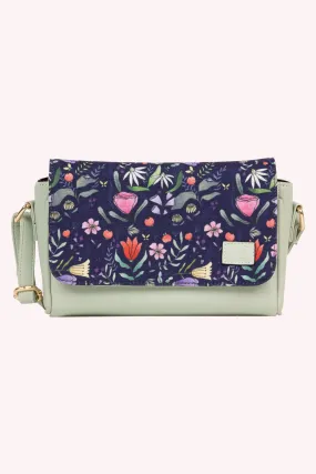 Purple Floral Sling Bag