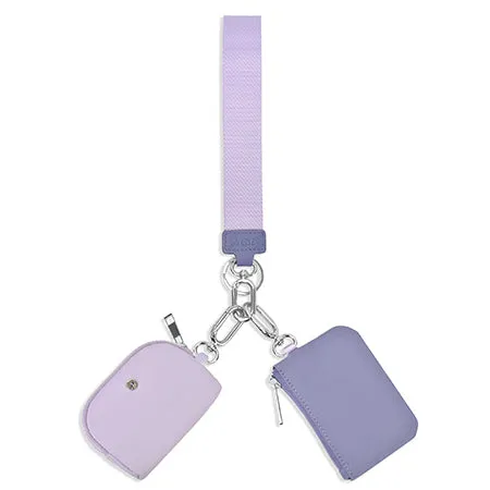 Purple NGIL Dual Pouch Wallet Wristlets