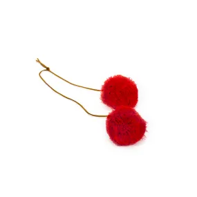 Quilted Koala Pom Pom: Red & Red  Just $3.50