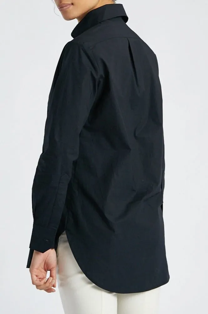 RAGUSA ROUNDED COLLARED SHIRT IN COTTON STRETCH