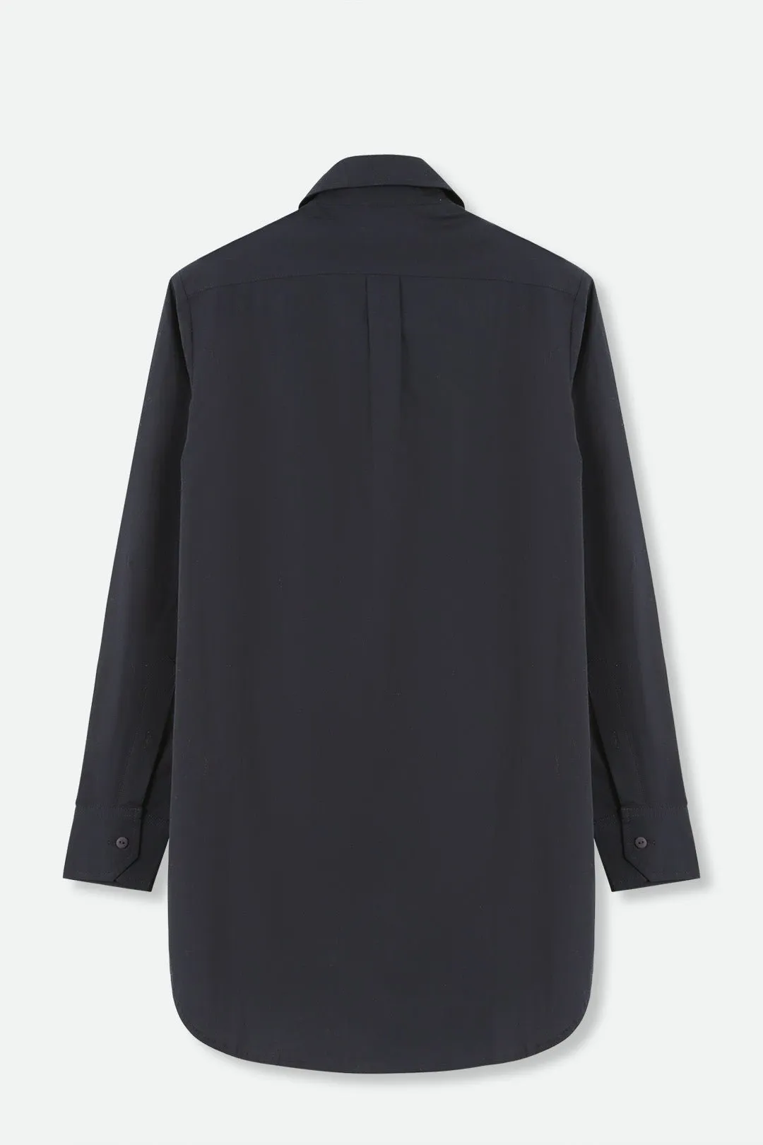 RAGUSA ROUNDED COLLARED SHIRT IN COTTON STRETCH