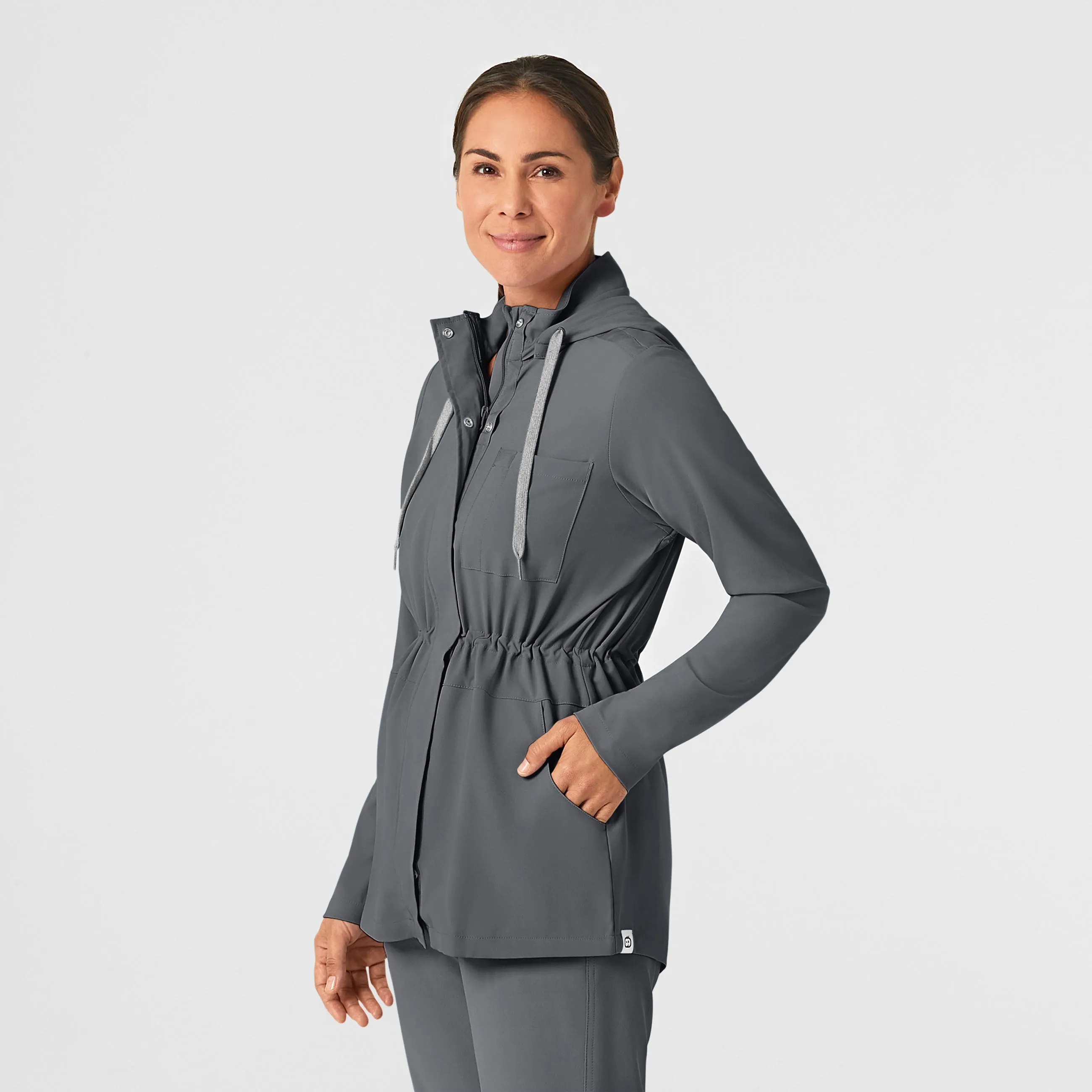 RENEW Women's Convertible Hood Fashion Jacket - Pewter