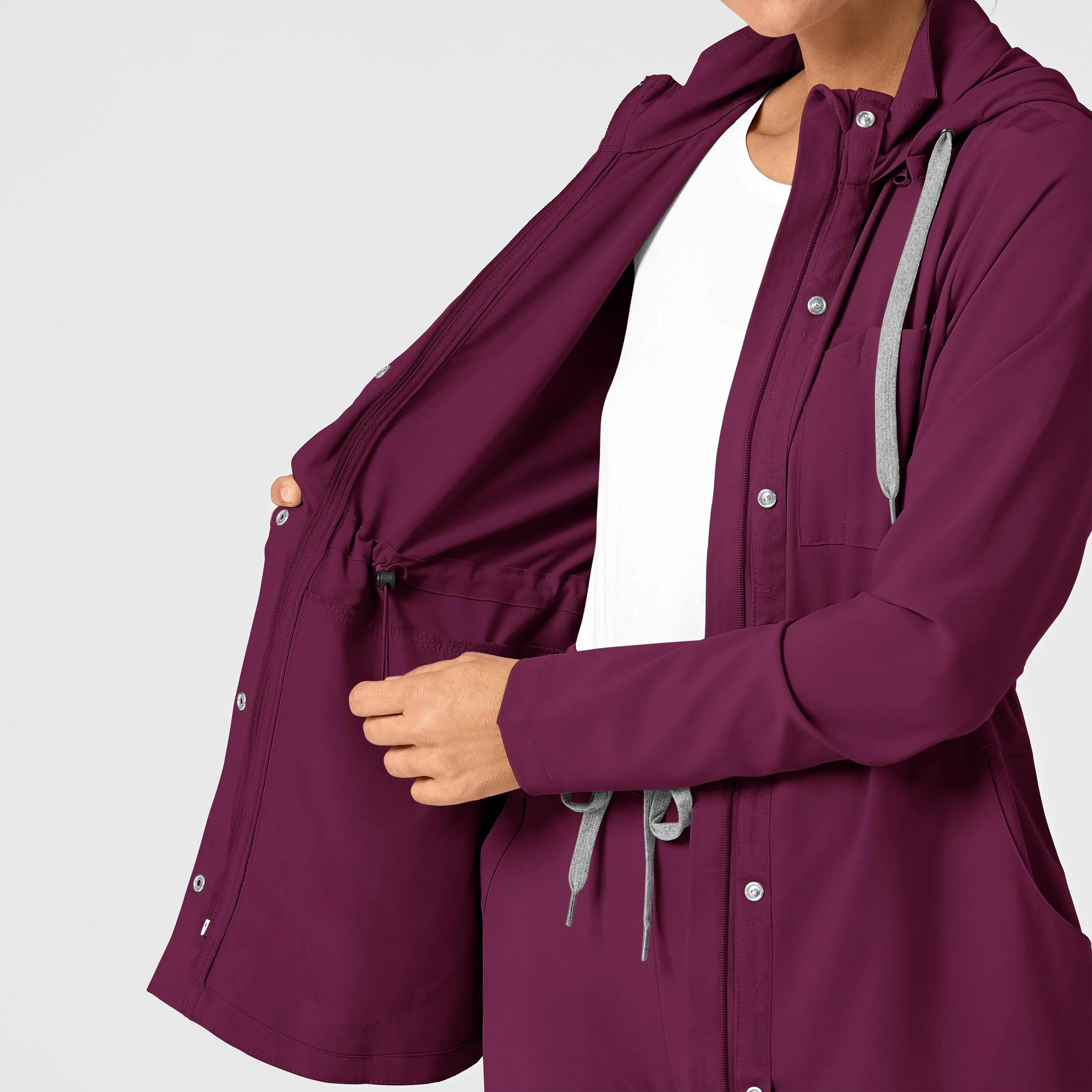 RENEW Women's Convertible Hood Fashion Jacket - Wine