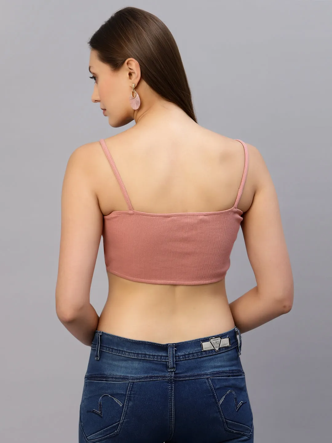 Ribbed Strappy Crop Top