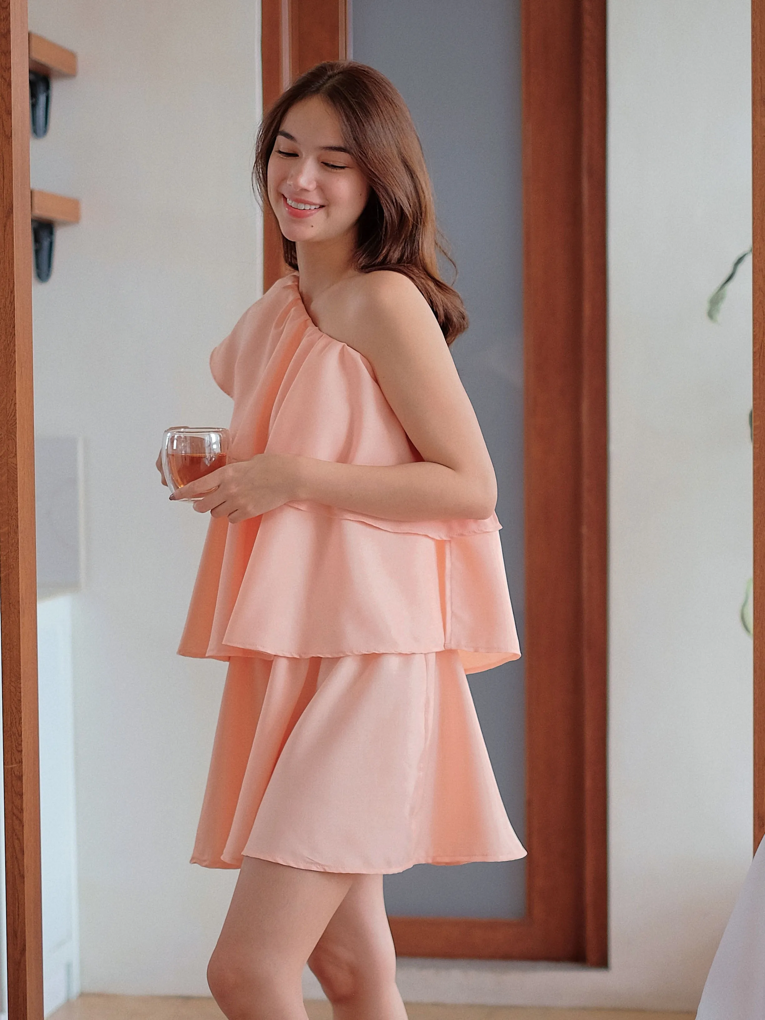 Sandy Mini dress - Peach Fuzz