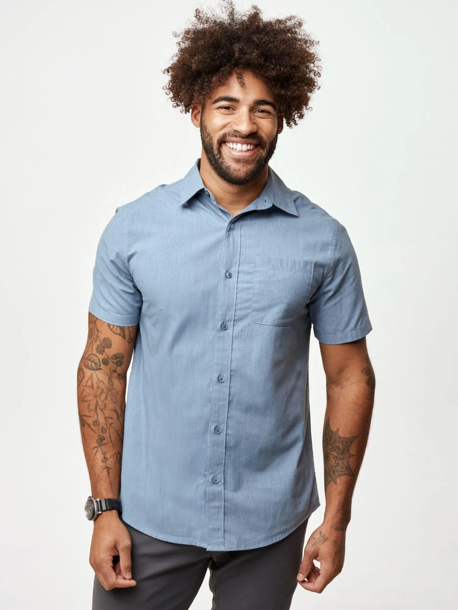 Short Sleeve Stretch Button Up Best Sellers Member 3-Pack