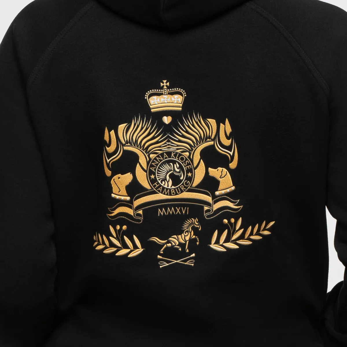 Signature Hoodie "Midnight Black" with golden print