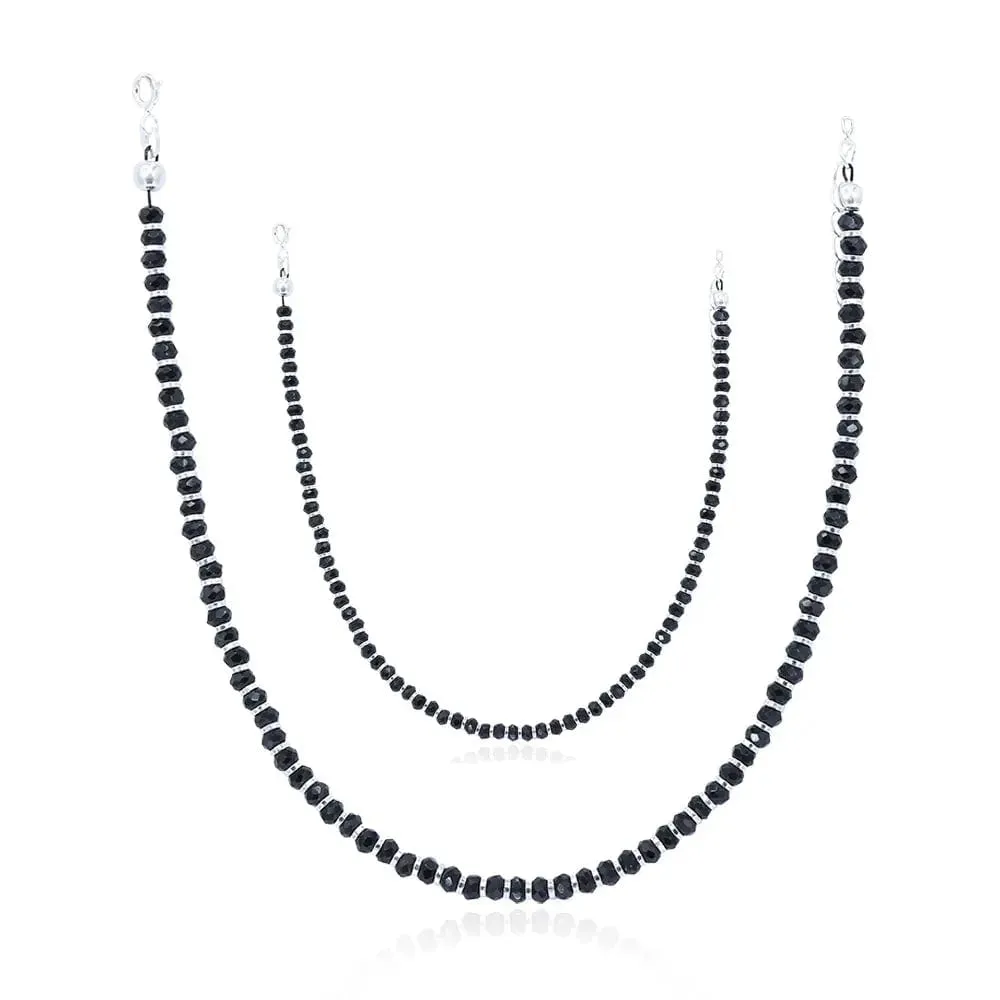 Silver Black Bead Nazariya