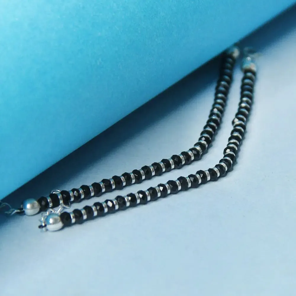 Silver Black Bead Nazariya