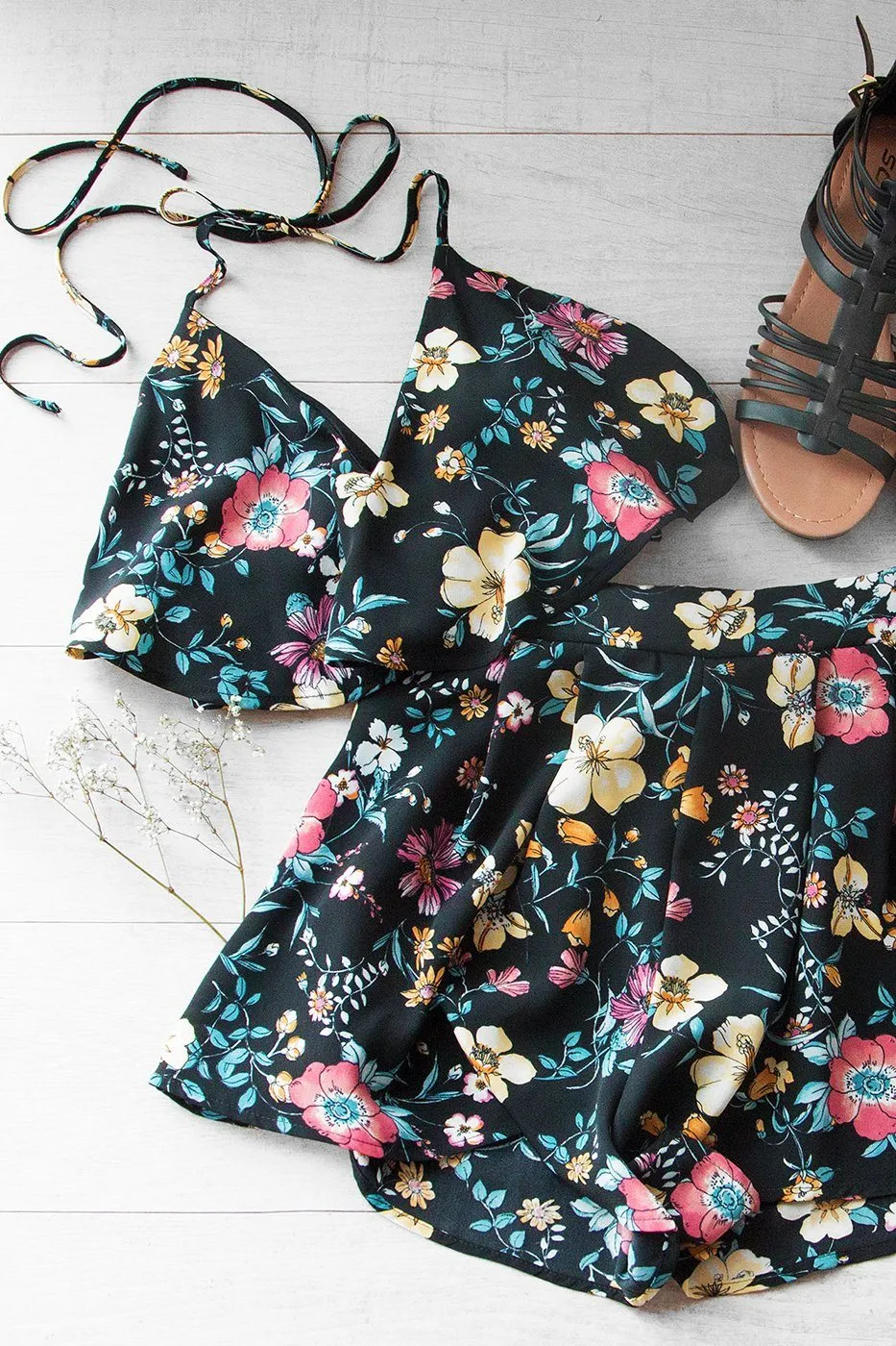 Sunday Brunch Floral Crop Top