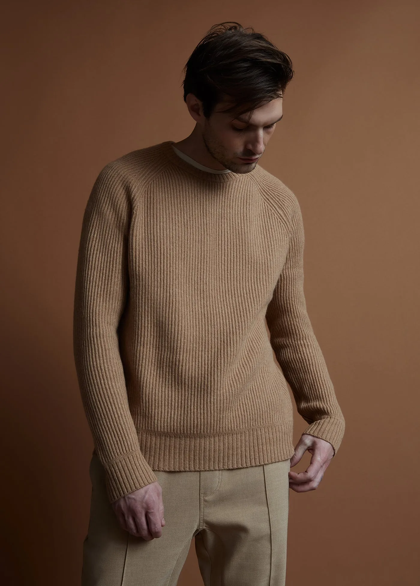 TEXTURED CREWNECK SWEATER