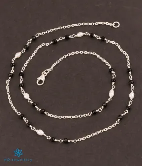 The Black & Pearl Silver Chain