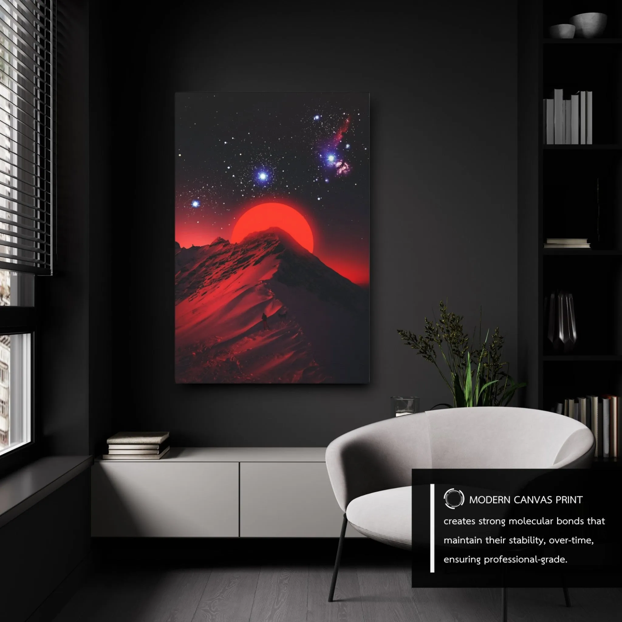 The Red Moon (Mountains) Canvas