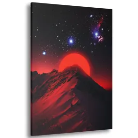 The Red Moon (Mountains) Canvas