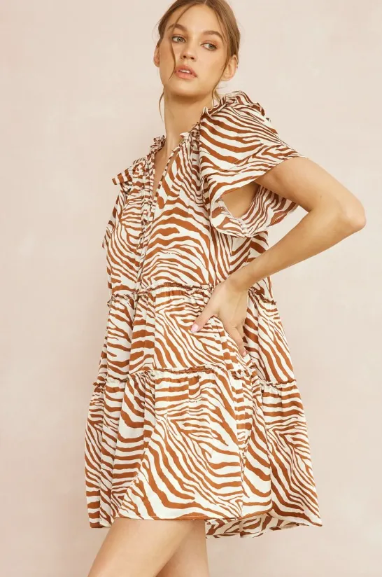 Tiger Print Mini Dress