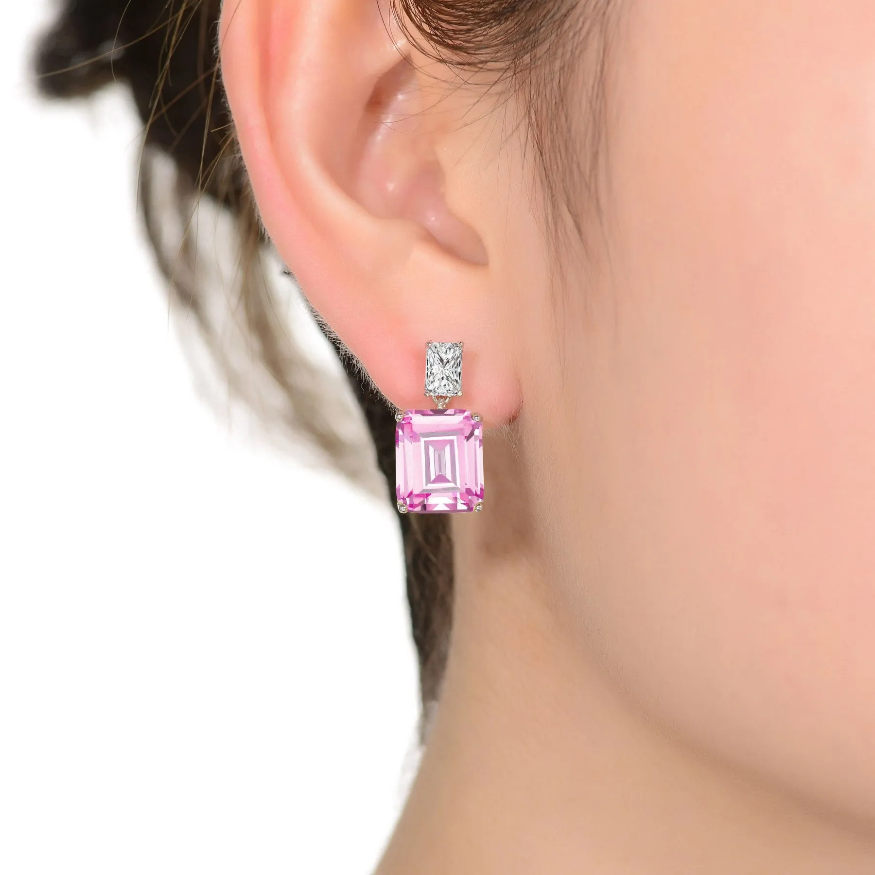 Two-Stone Drop Earrings