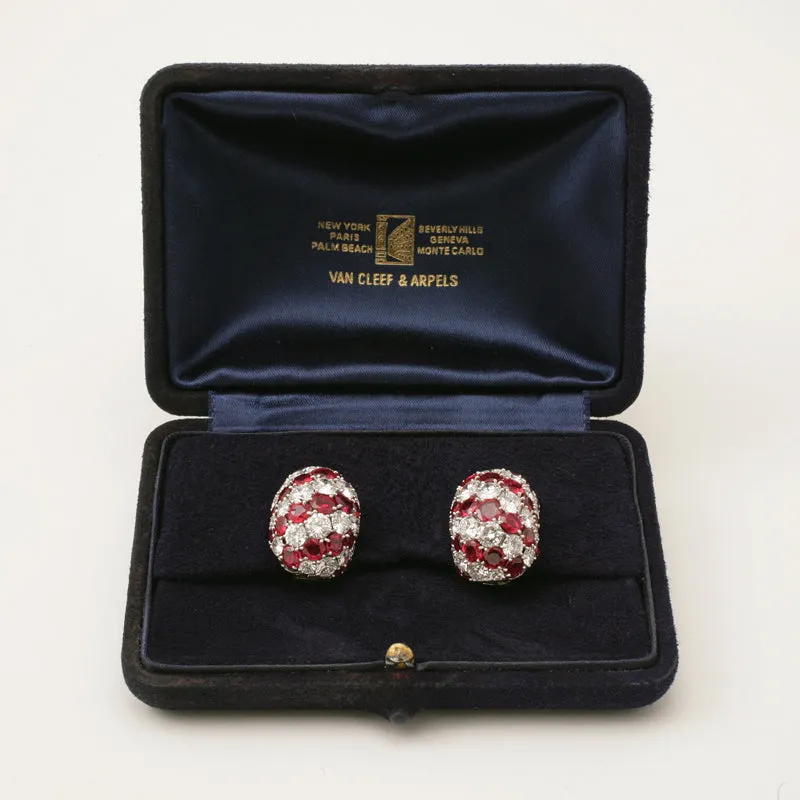 Van Cleef & Arpels Ruby and Diamond Earrings