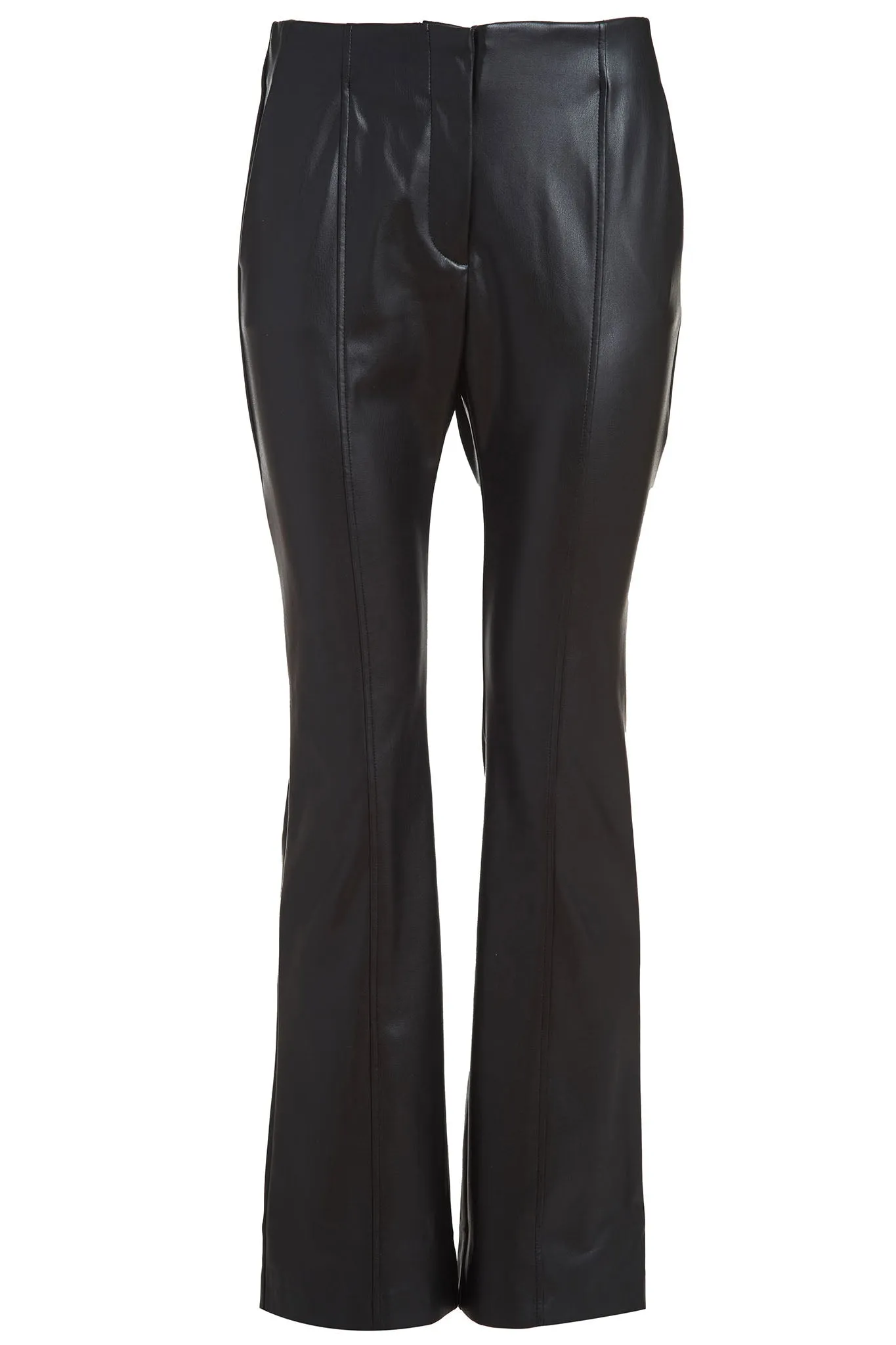 Vegan Leather Perfect Flare Leg Pant With Stretch - The Harrison