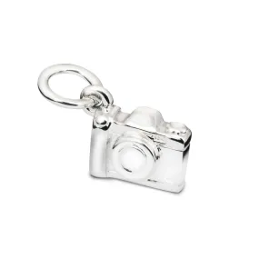 Vintage Camera Personalised Silver Charm