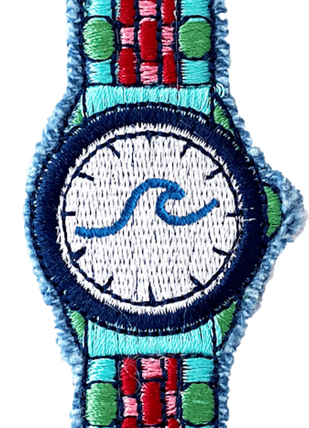 Wave Embroidered "Watch" Bracelet