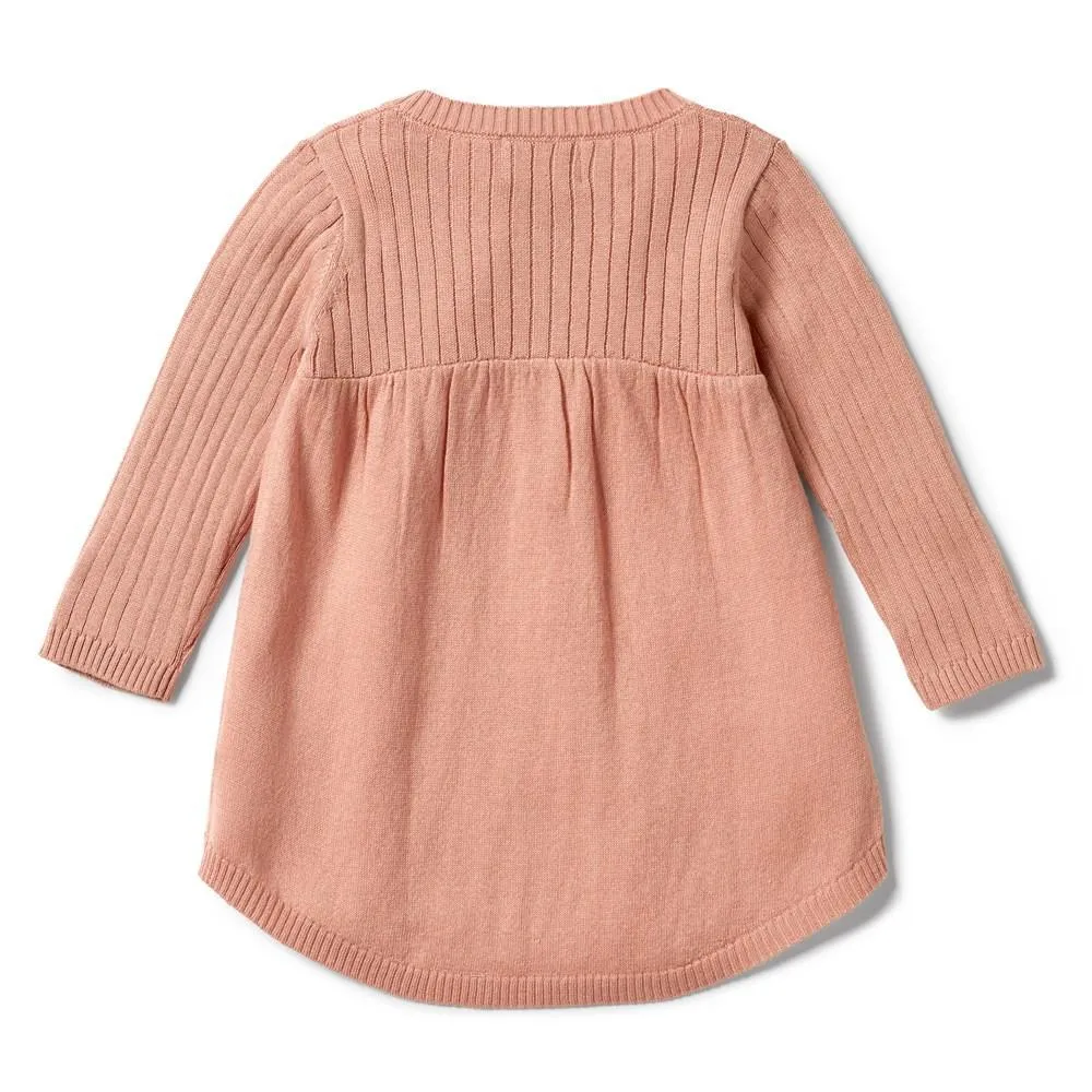 Wilson & Frenchy | Knitted Rib Baby Dress - Dusk